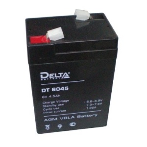 Аккумулятор 6V/1.2Ah (DELTA DT 6012) фото 2